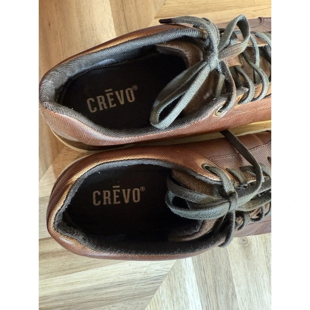 Crevo BICKNOR Mens 10 BROWN Chestnut Shoes SNEAKERS Preppy Minimalist Bus Casual